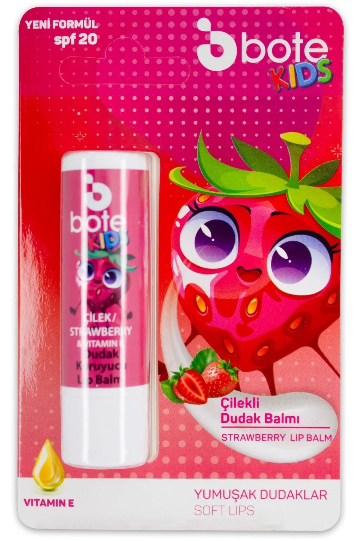 Çilek Aromalı Çocuk Dudak Koruyucu Lip Balm 5 Gr