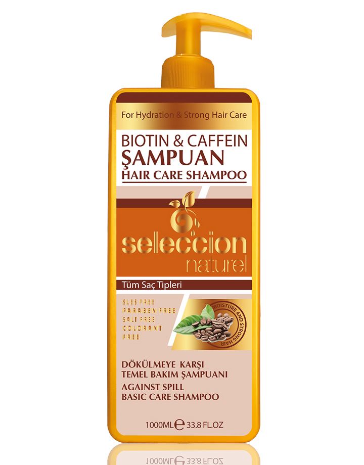 Seleccion Naturel 1000Ml Sampuan Biotin Ve Cafeine Dökülmeye Karşi Temel Bakim