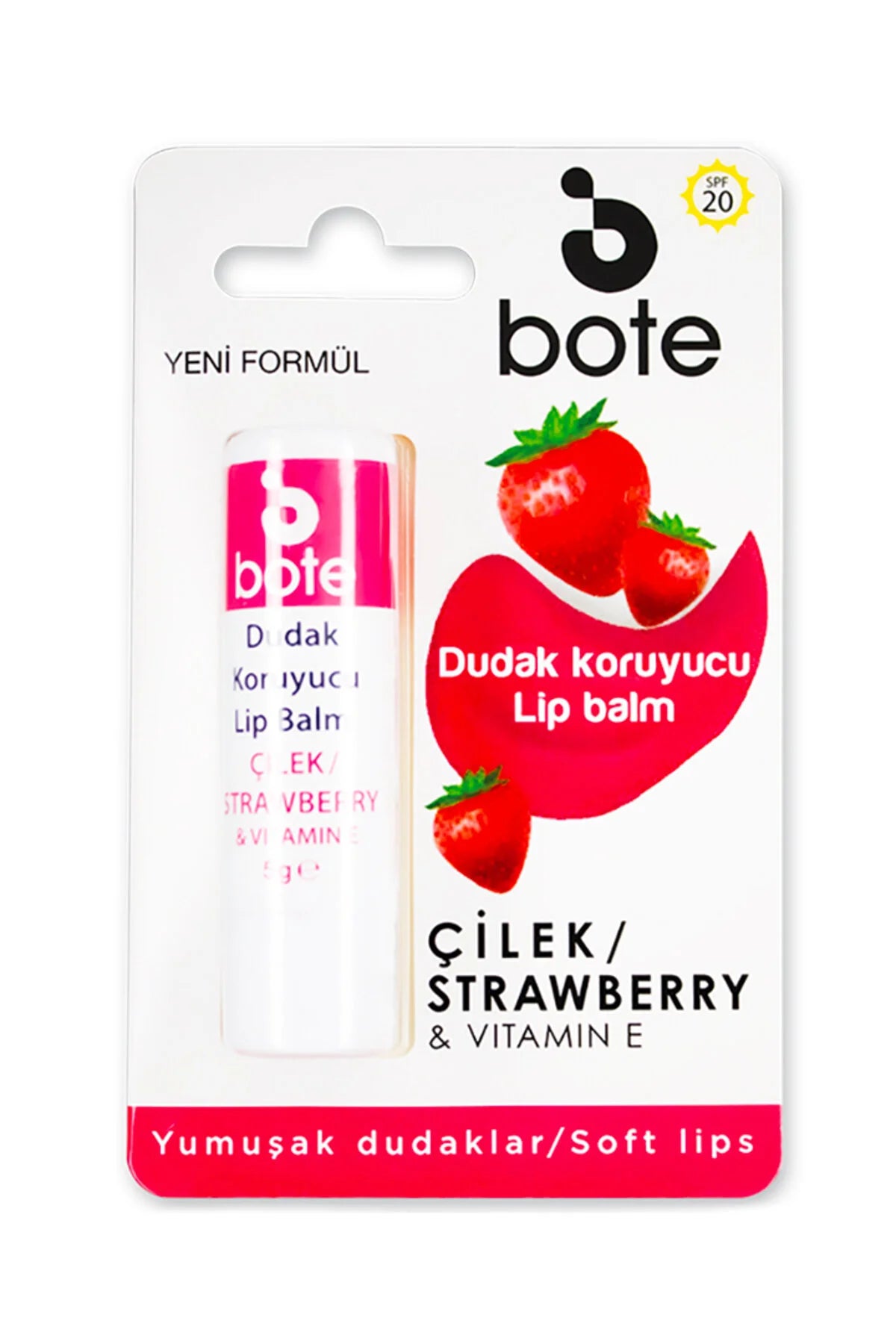 Çilek Aromalı Dudak Koruyucu Lip Balm 5 Gr