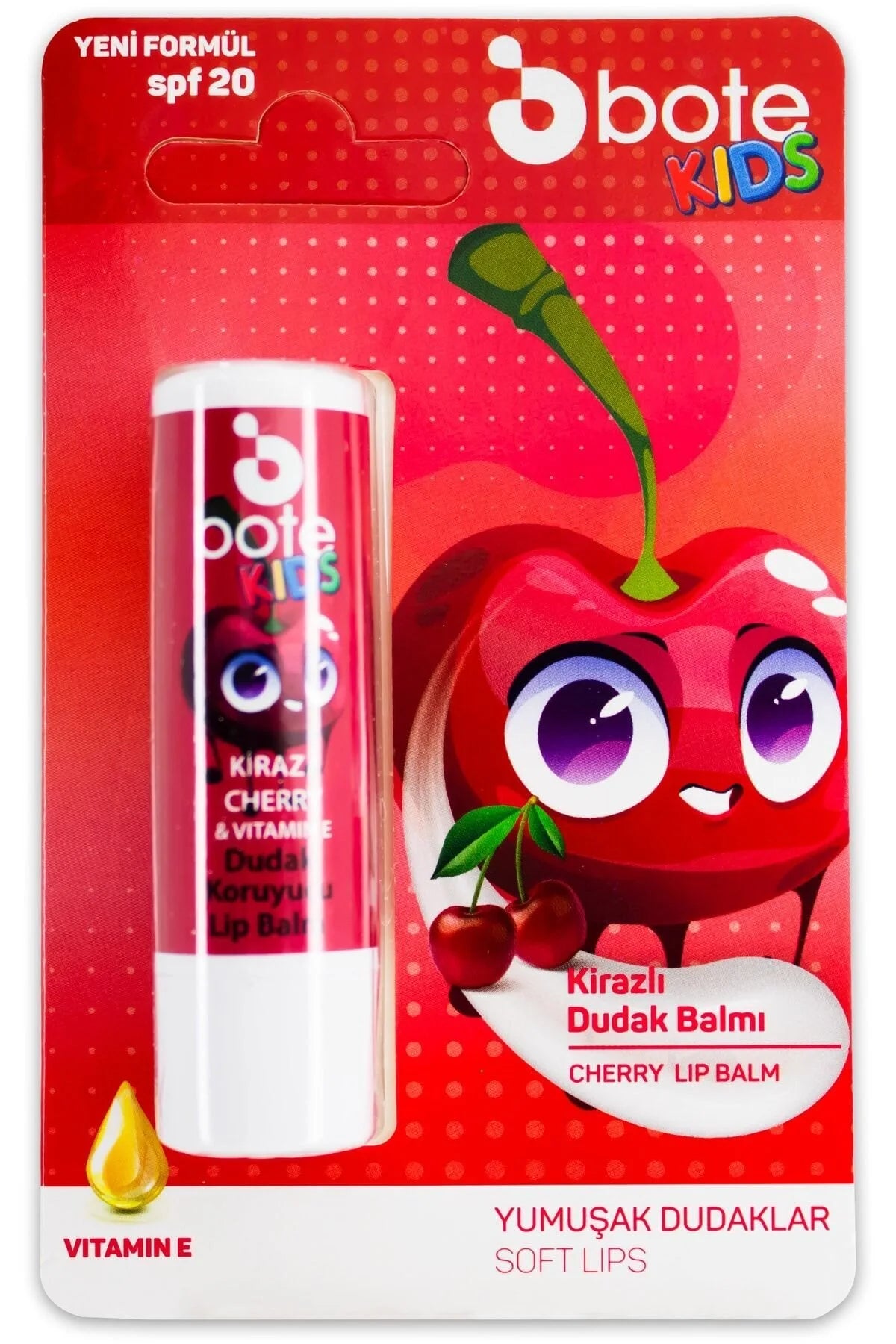 Kiraz Aromalı Çocuk Dudak Koruyucu Lip Balm 5 Gr