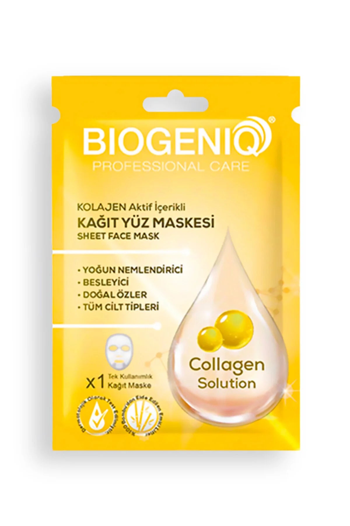 Maskesi 25 Gr Kolajen Içerikli Kağıt Yüz